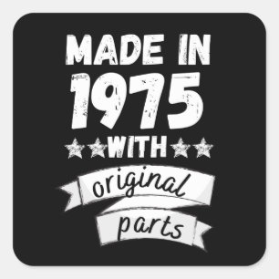 Sticker Carré fabriqués en 1975 avec des pièces d'origine,