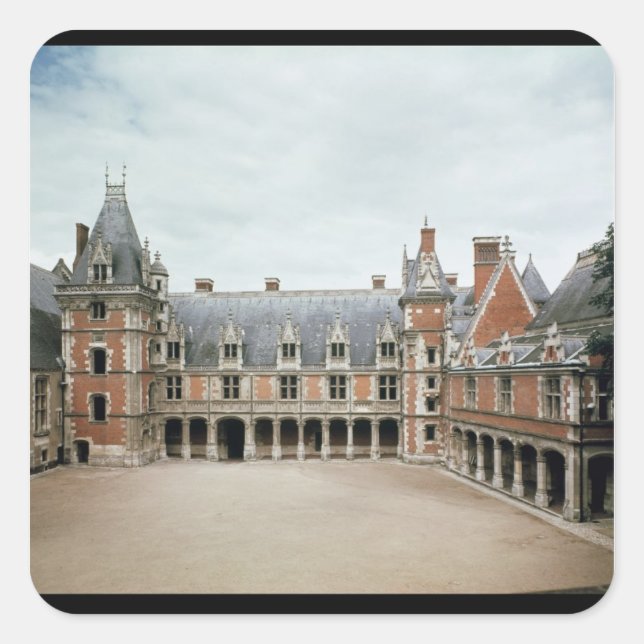 Sticker Carré Façade de la Louis XII Wing, 1498-1503 (Devant)