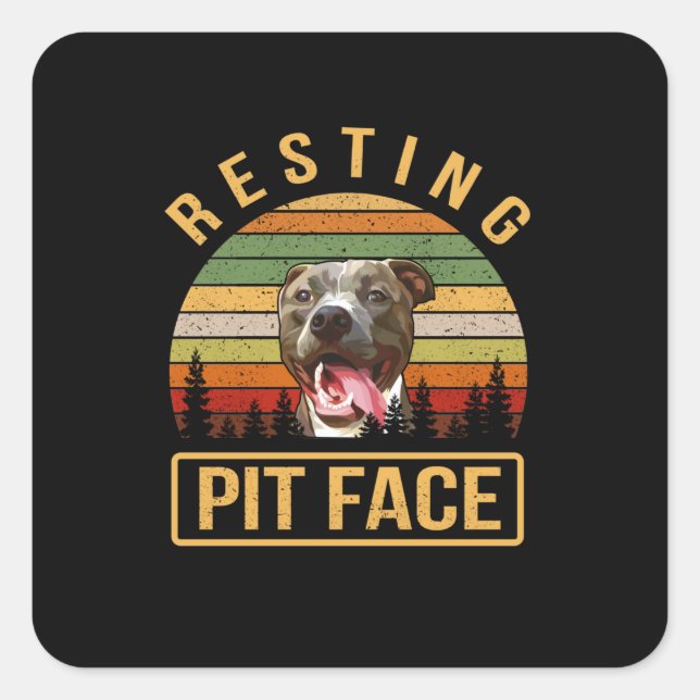 Sticker Carré Face de Resting (Devant)