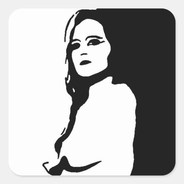 Sticker Carré Face latérale (Devant)