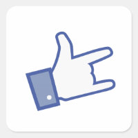 Facebook comme You Rock pouce icône Rock et Roll