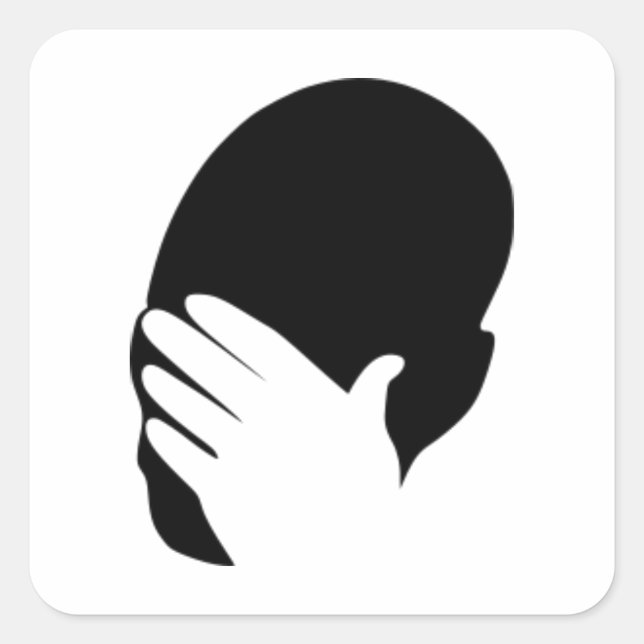 Sticker Carré Facepalm (Devant)