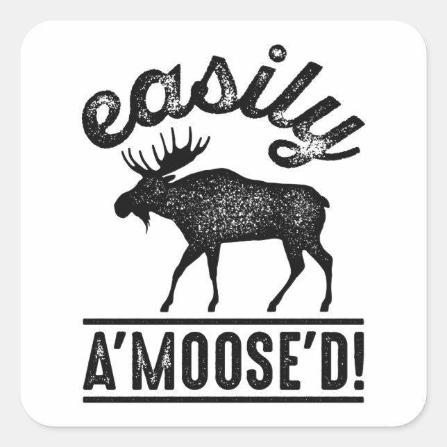 Sticker Carré Facilement A’Moose’D (Devant)