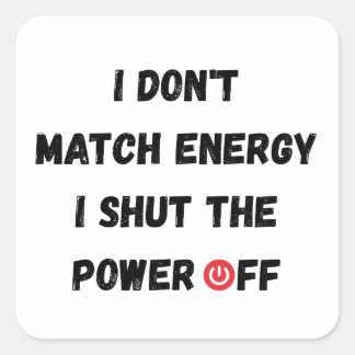 Sticker Carré Faible batterie sociale