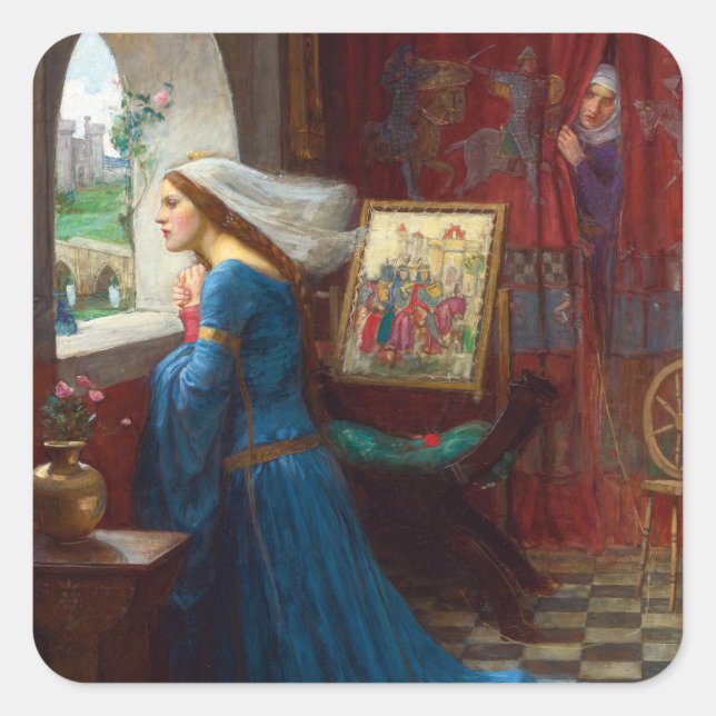 Sticker Carré Fair Rosamund c. 1916 par John William Waterhouse (Devant)