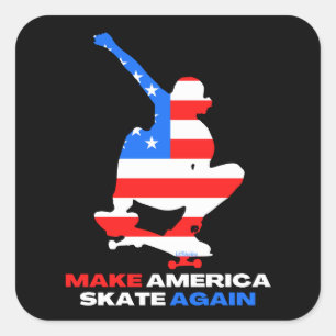 STICKER CARRÉ FAIRE PASSER L'AMÉRIQUE ÉDITION DE NOUVEAU GÂTEAU