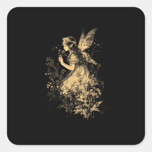 Sticker Carré Fairy Grunge Goblincore Cottagecore Fairycore Capr