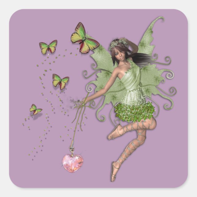 Sticker Carré Fairy queen cadeau (Devant)