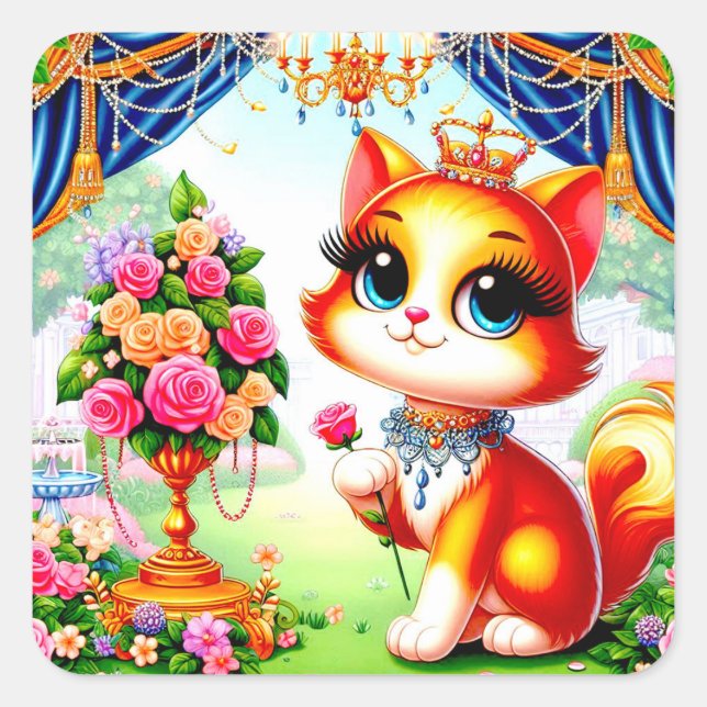 Sticker Carré Fairytale Feline (Devant)