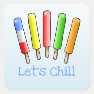 Sticker Carré Faisons Chill Anniversaire