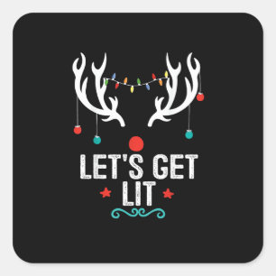 Sticker Carré Faisons un Cool Noël léger