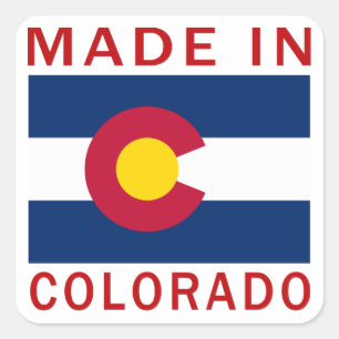 Sticker Carré Fait dans le Colorado