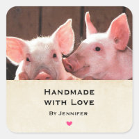 Faite à la main avec l'amour mignon Piglets roses 