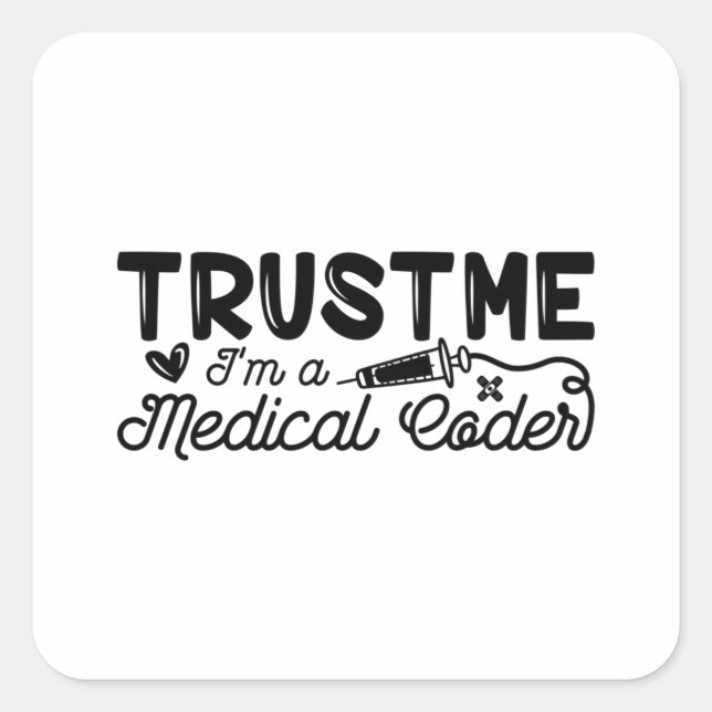 Sticker Carré Faites-moi confiance Je suis un programmeur ICD Co (Devant)