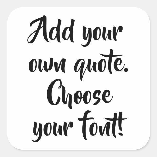 Sticker Carré Faites votre propre devis personnalisé (Devant)