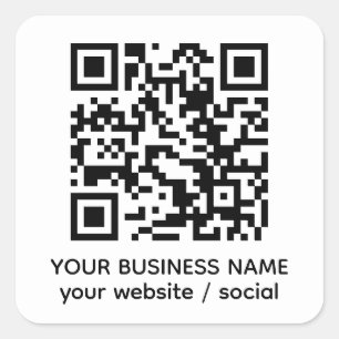 Sticker Carré Faites votre propre entreprise personnalisée Infor