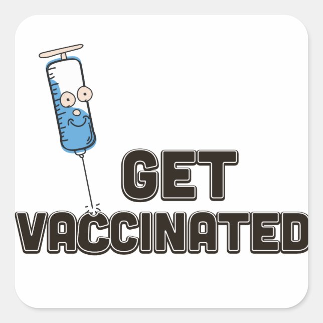 Sticker Carré Faites-vous vacciner (Devant)