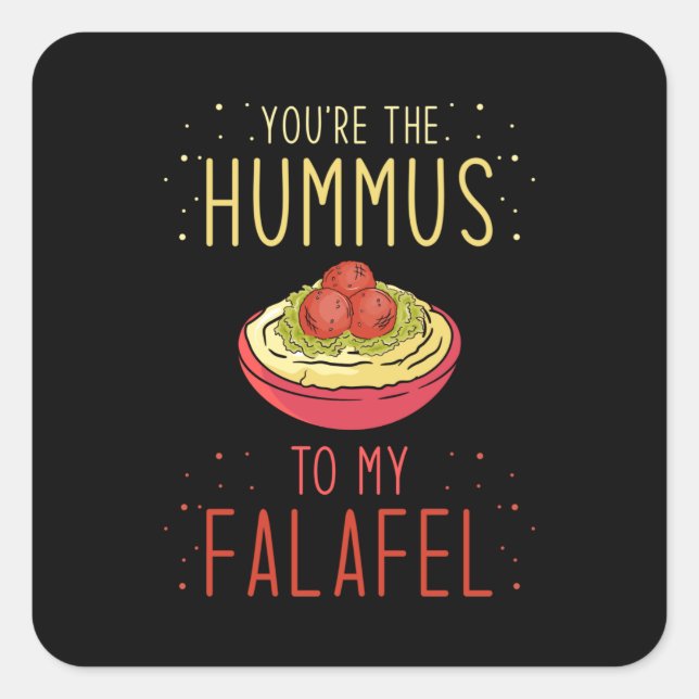 Sticker Carré Falafel Hummus (Devant)
