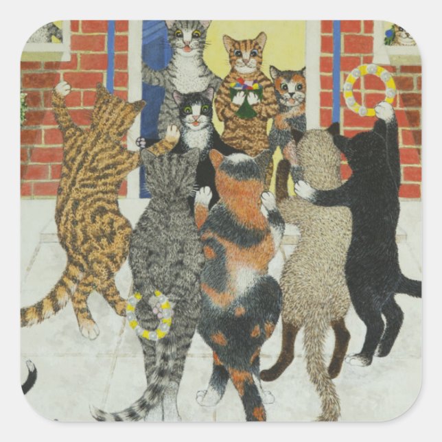 Sticker Carré Famille de Christmas (Devant)