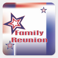 Famille reunion rouge blanc et bleu étoile design