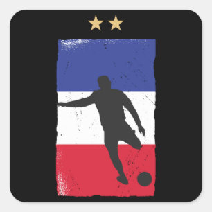 Sticker Carré Fan de football France Chemise Française