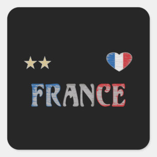 Sticker Carré Fan de football France Chemise Française
