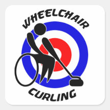 Fans de sport hivernal de curling en fauteuil roul