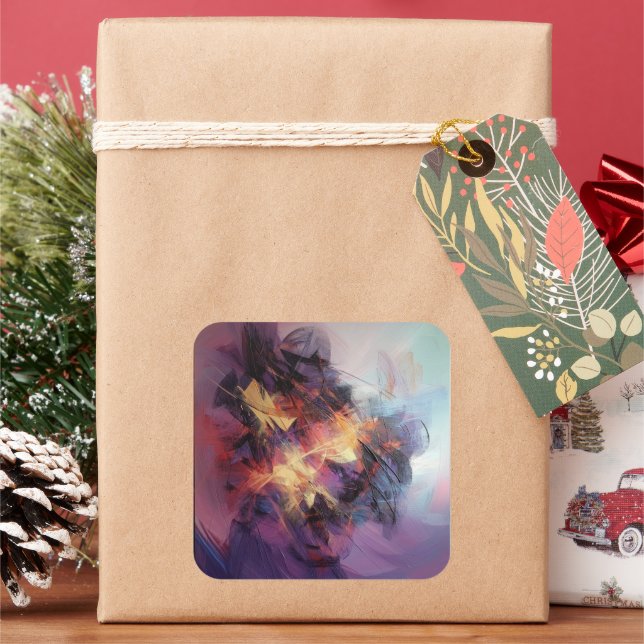 Sticker Carré Fantaisie (vacances)