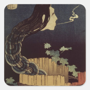 Sticker Carré Fantôme japonais