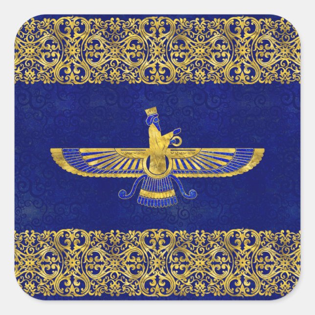 Sticker Carré Farohar - faravahar - Fravashi (Devant)