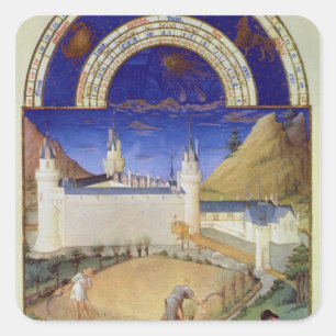 Sticker Carré Fascimile of July : Harvard et mouton