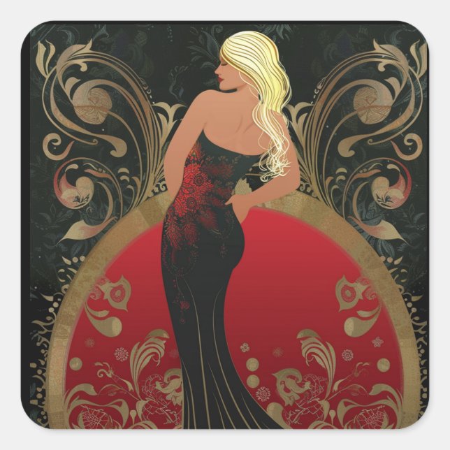 STICKER CARRÉ FASHION-ESQUE #4 (Devant)