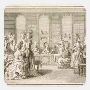 Sticker Carré Fashion shop, de l'"Encyclopedia" de Denis Do