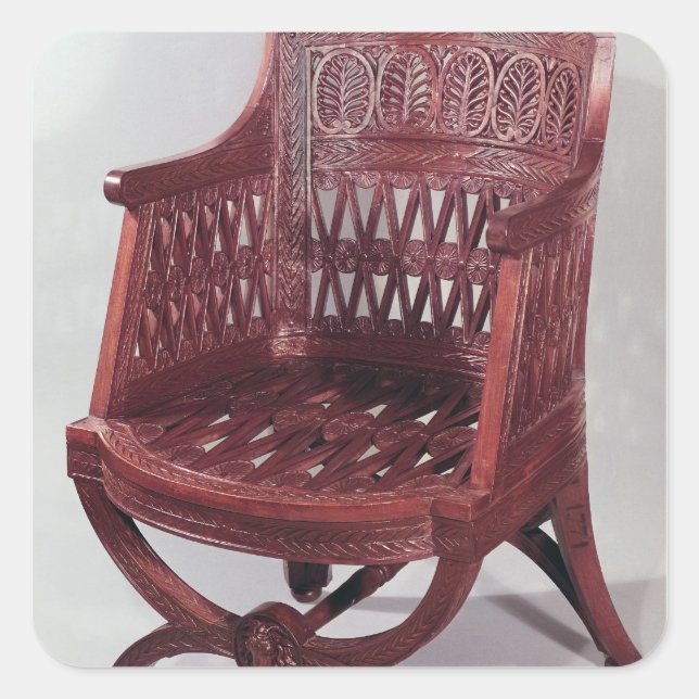 Sticker Carré fauteuil de style Louis XVI (Devant)