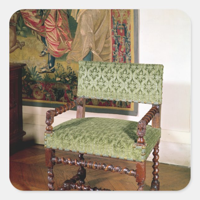 Sticker Carré fauteuil Louis XIII (Devant)