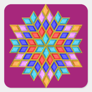 Sticker Carré Faux Gemstone