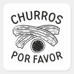 Sticker Carré Faveur de Churros Por