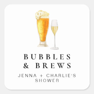 Sticker Carré Faveur de douche de couple CHARLIE Bulles & Brasse