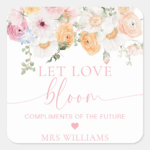 Sticker Carré Faveur de floraison d'amour Millie Floral