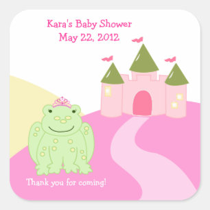 Sticker CARRÉ Faveur de la Grenouille Princesse Fa