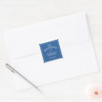 Faveur de mariage vintage de style timbre-poste