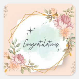 Sticker Carré félicitations