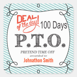 Sticker Carré Félicitations amusantes pour faire semblant d'être