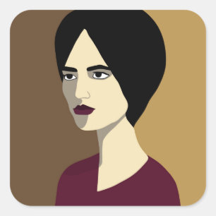 Sticker Carré Femme