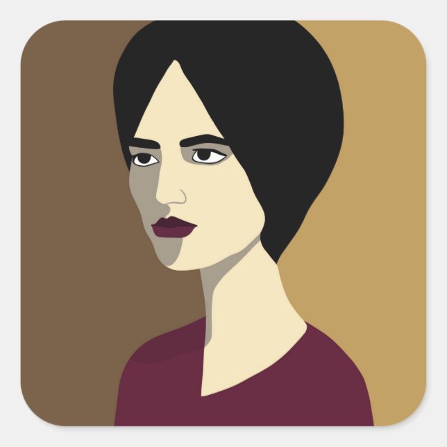 Sticker Carré Femme (Devant)