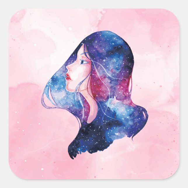 Sticker Carré Femme (Devant)