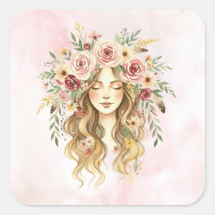 Sticker Carré Femme