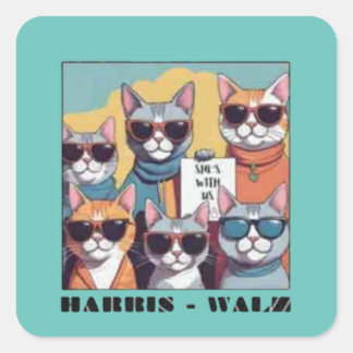 Sticker Carré Femme de chat sans enfant dames de chat sans enfan