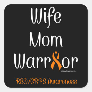 Sticker Carré Femme Maman Warrior...RSD/CRPS
