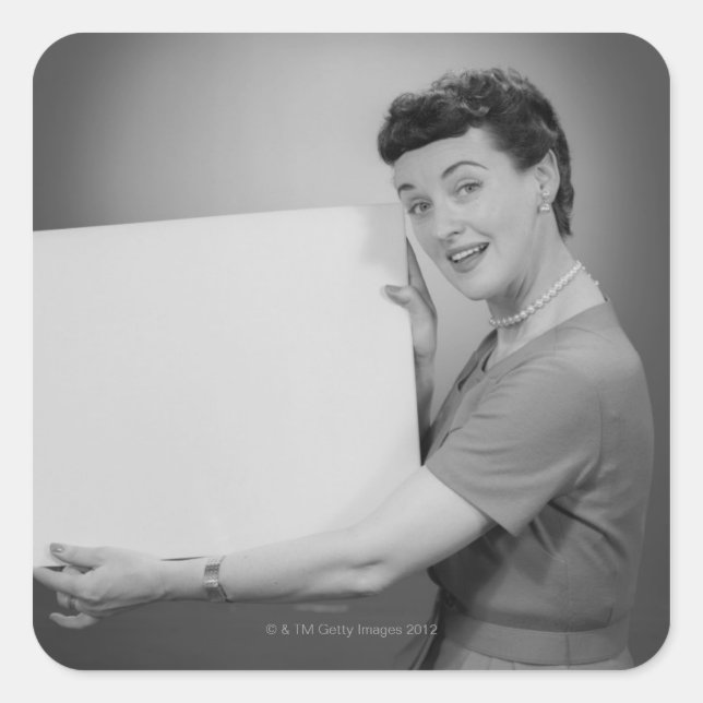 Sticker Carré Femme mûre (Devant)